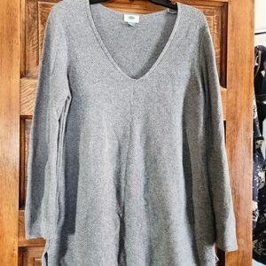 Old Navy Heather Gray Knit Sweater